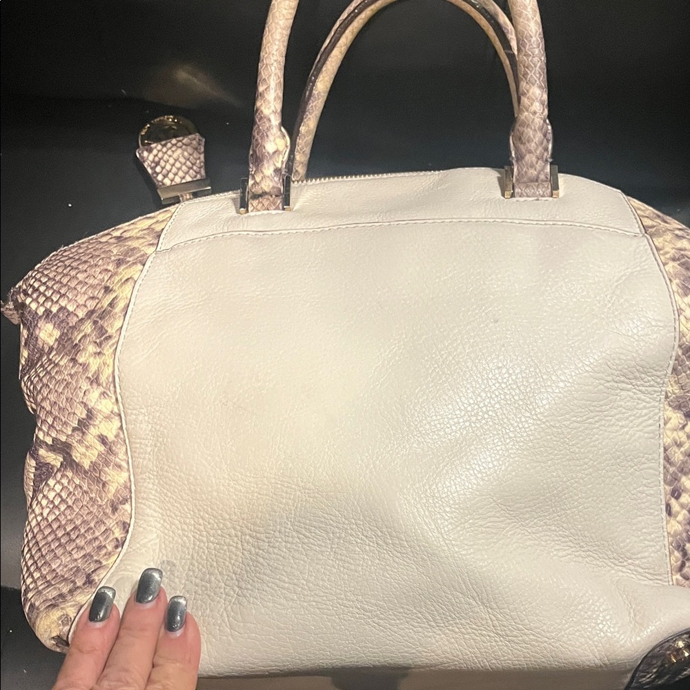 Michael Kors Cream and Brown Satchel - Picture 9 of 15
